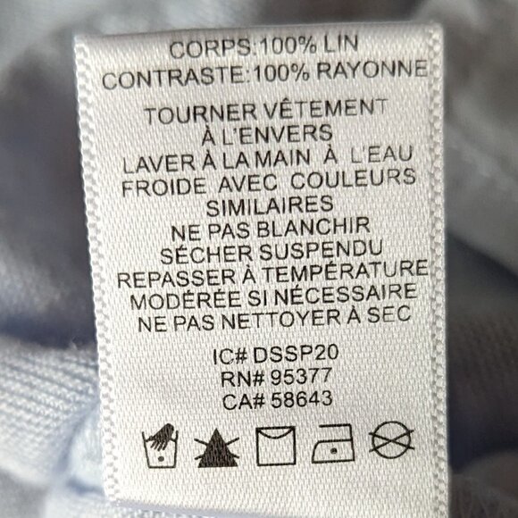 Lightweight Linen and Rayon Faux Layered Short Sleeved Top - Picture 10 of 10